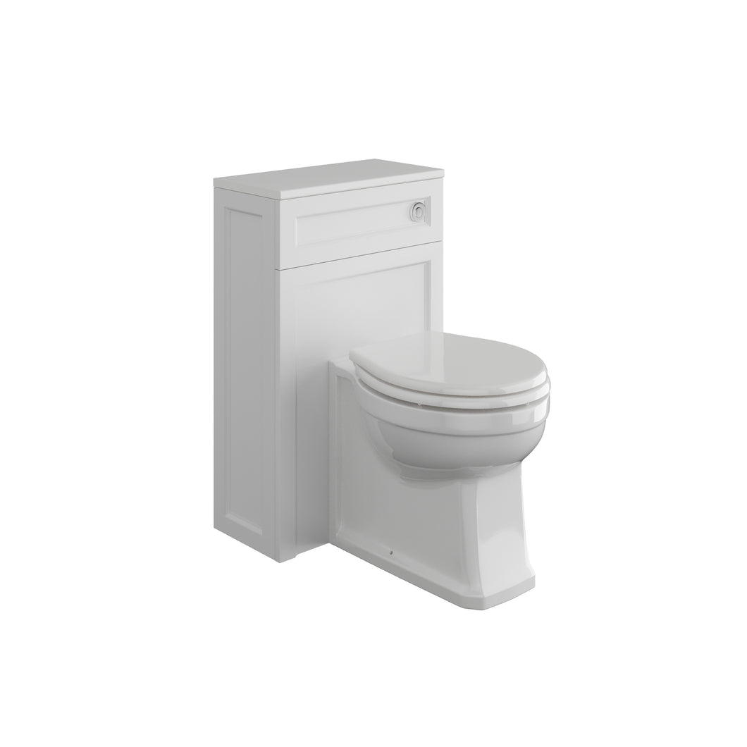 Freshwater 50cm Traditional Bathroom Furniture WC Toilet Unit  - Artic White (Wick Ley Pelier )