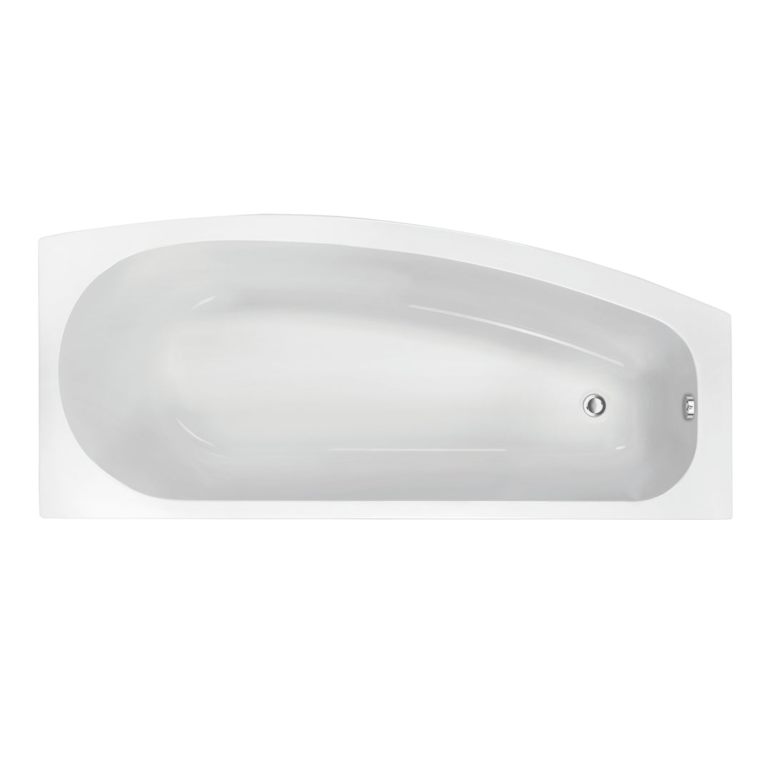 Trojan Space Saver Baths 1700 x 700 with Frontal Panel White Acrylic - No Tap Holes