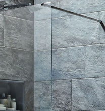 Load image into Gallery viewer, 8mm Single Wetroom Panel with Chrome Support Arm. 275mm-1200mm