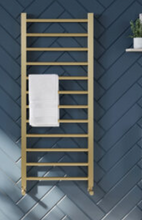 Load image into Gallery viewer, Zenn Designer Bathroom Towel Warmers 1600 x 500mm 1482BTU - Brushed Brass