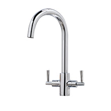 Load image into Gallery viewer, Vares-A &#39;Pool&#39; Chrome Dual Lever Swan Neck Monobloc Kitchen Sink Taps
