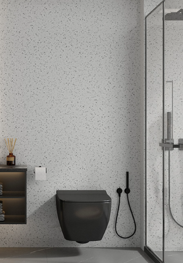 VaresA 10mm Terra Stone (Super Matt) PVC Shower Wall Panels 2400 x 1000mm Tongue and Groove 1 Free Gripbond Adhesive.