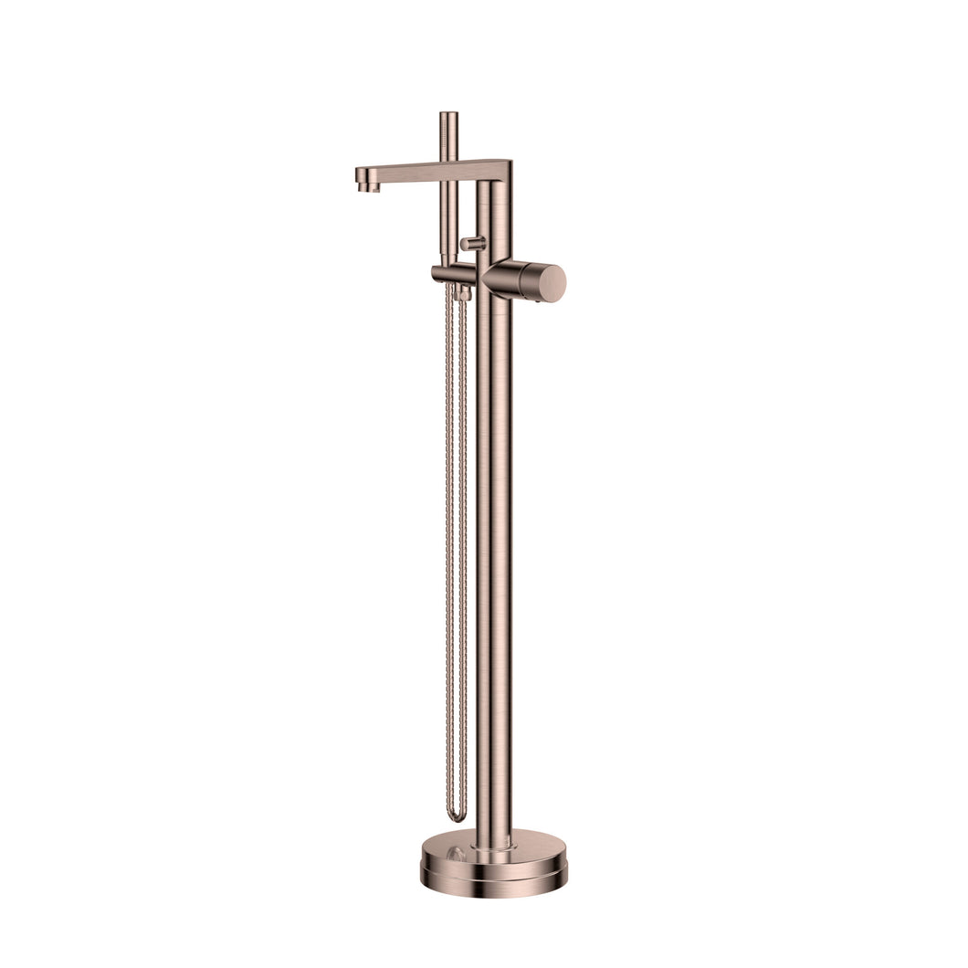 Desire Bathroom Fluted Freestanding Bath Shower Mixer Taps - Bronze