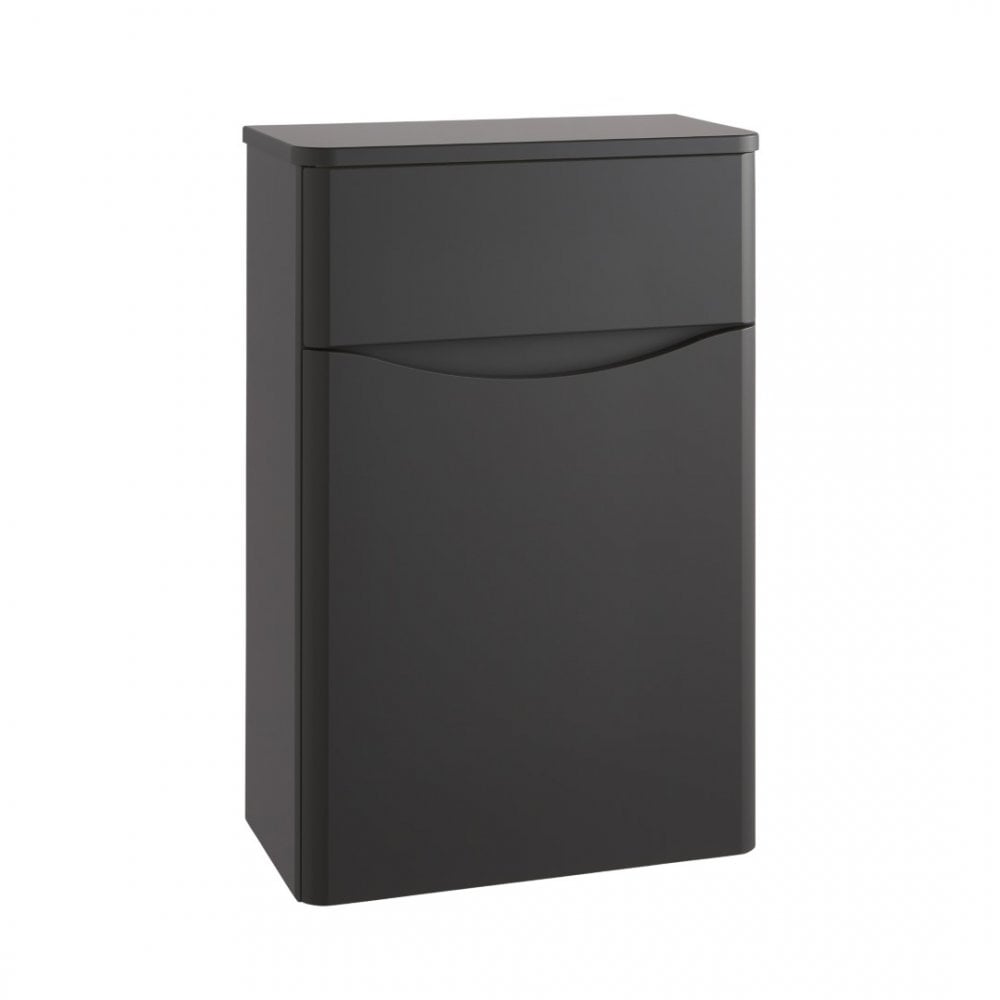 Tenby 500mm Floor Standing WC Cloakroom Furniture Toilet Unit - Matt Grey