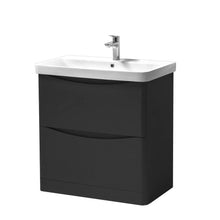 Load image into Gallery viewer, Aragon-Ceramic  800mm Bathroom Floor Cabinet 2 Draw Soft Close, Ceramic Basin - Matt Grey
