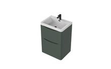 Load image into Gallery viewer, Aragon 600mm Bathroom Floor Cabinet with Basin. 2 Drawer Soft Close - Emerald Green
