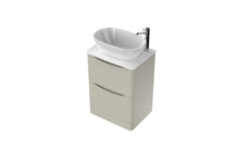 Load image into Gallery viewer, Aragon 600mm Bathroom Floor Cabinet with Countertop. 2 Drawer Soft Close - Gloss Mushroom
