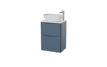 Load image into Gallery viewer, Aragon 600mm Bathroom Floor Cabinet with Countertop. 2 Drawer Soft Close - Heritage Blue
