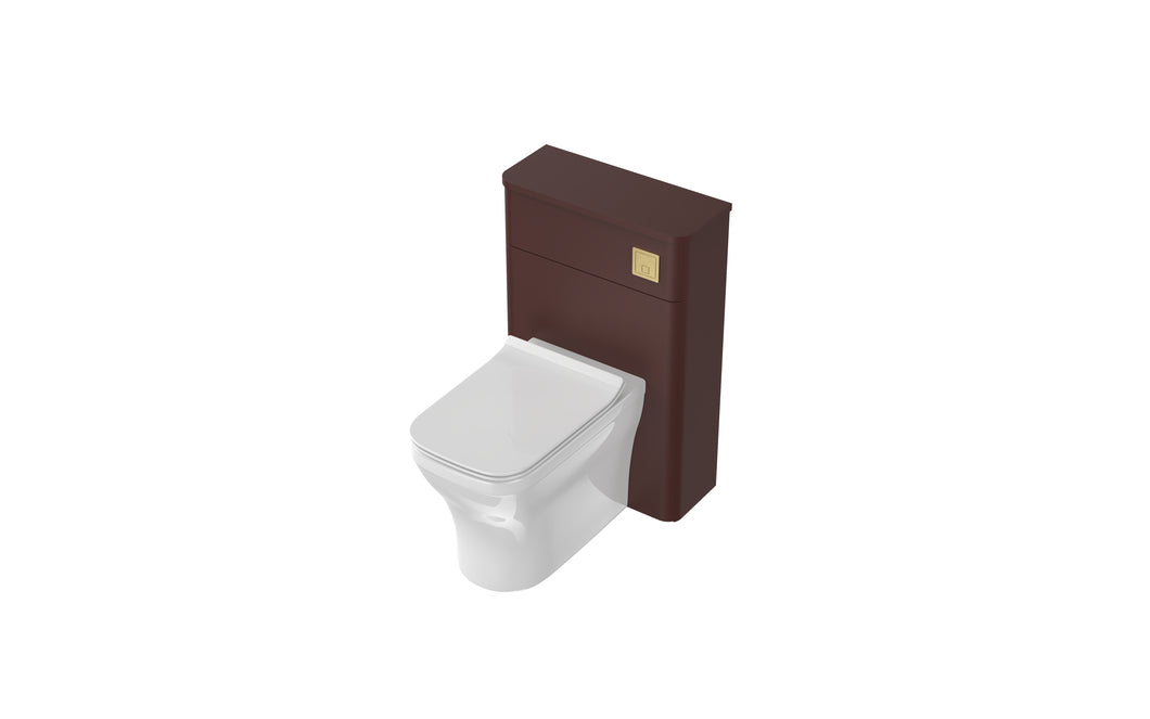 Aragon 500mm Floor Standing WC Furniture Toilet Unit - Rustic Earth