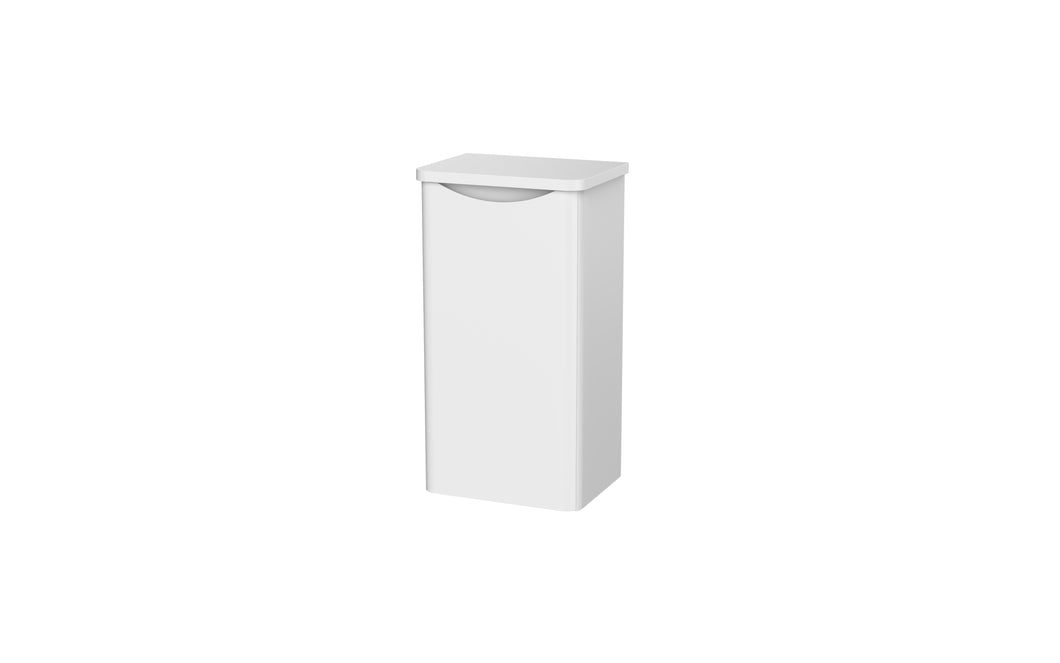 Aragon 400mm Handless 775mm Bathroom Cabinet - Floor/Wall Hung Smallboy - Matt White