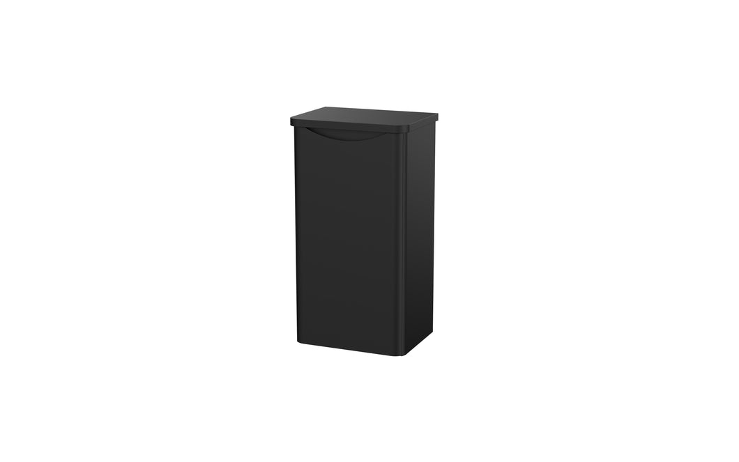 Aragon 400mm Handless 775mm Bathroom Cabinet - Floor/Wall Hung Smallboy - Matt Black