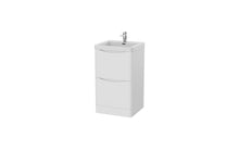 Load image into Gallery viewer, Aragon 500mm Floor Standing 2 Drawer Bathroom Vanity Unit with Basin - Matt White
