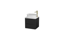 Load image into Gallery viewer, Aragon 500mm Wall Hung 2 Drawer Bathroom Vanity Unit with Counter Top - Matt Black
