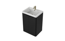 Load image into Gallery viewer, Aragon 600mm Bathroom Floor Cabinet 2 Door Soft Close with Basin  - Matt Black

