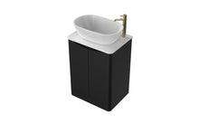 Load image into Gallery viewer, Aragon 600mm Bathroom Floor Cabinet 2 Door Soft Close with Countertop  - Matt Black

