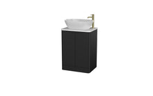 Load image into Gallery viewer, Aragon 600mm Bathroom Floor Cabinet 2 Door Soft Close with Countertop  - Matt Black
