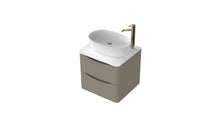 Load image into Gallery viewer, Aragon 500mm Wall Hung 2 Drawer Bathroom Vanity Unit with Counter Top - Matt Stone
