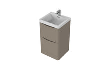Load image into Gallery viewer, Aragon 600mm Bathroom Floor Cabinet with Basin. 2 Drawer Soft Close - Matt Stone
