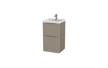 Load image into Gallery viewer, Aragon 500mm Floor Standing 2 Drawer Bathroom Vanity Unit with Basin - Matt Stone
