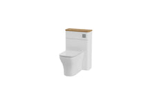 Load image into Gallery viewer, Aragon 500mm Floor Standing WC Furniture Toilet Unit - Matt White - Driftwood Oak
