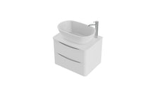Load image into Gallery viewer, Aragon 600mm Wall Hung 2 Drawer Bathroom Vanity unit with Countertop - Matt White

