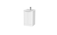 Load image into Gallery viewer, Aragon 500mm Bathroom Floor Cabinet 2 Door Soft Close with Basin  - Matt White
