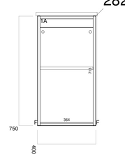 Load image into Gallery viewer, Aragon 400mm Handless 775mm Bathroom Cabinet - Floor/Wall Hung Smallboy - Driftwood Oak
