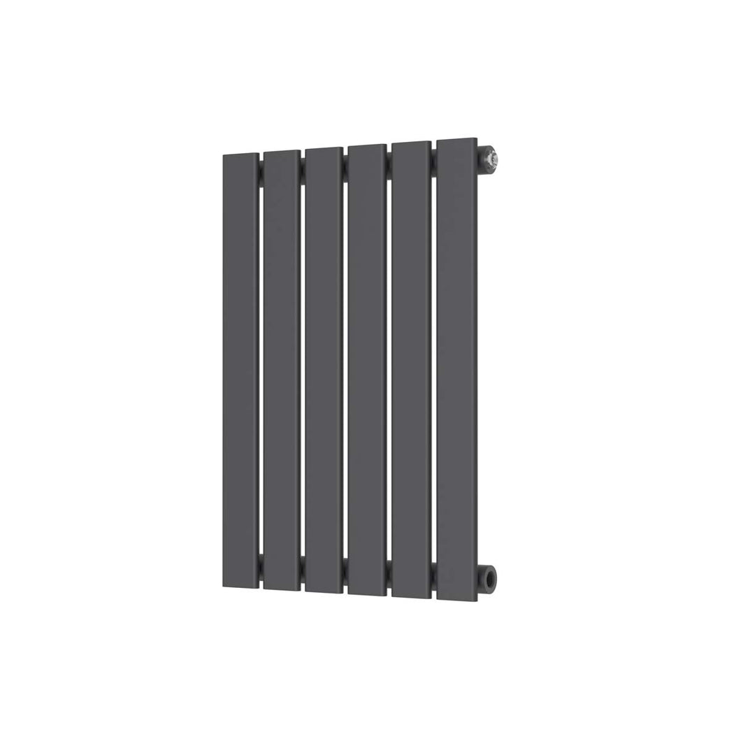 Applaud Low Carbon Steel Horizontal Designer Single Radiator including TRV – 600 X 410mm - Anthracite