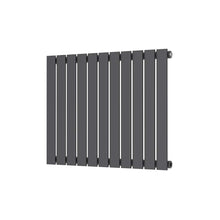 Load image into Gallery viewer, Applaud Low Carbon Steel Horizontal Designer Single Radiator including TRV – 600 X 750mm - Anthracite
