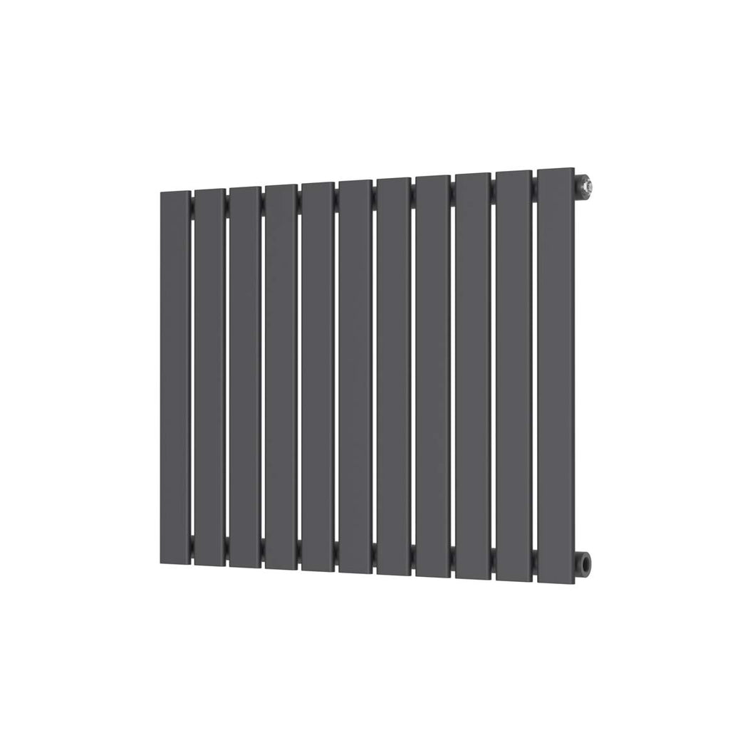 Applaud Low Carbon Steel Horizontal Designer Single Radiator including TRV – 600 X 750mm - Anthracite