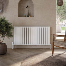 Load image into Gallery viewer, Applaud Low Carbon Steel Horizontal Designer Single Radiator including TRV – 600 X 1158 - White
