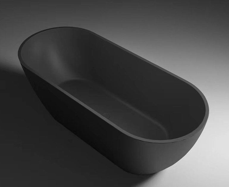 VaresA 1650 x 750mm Luxurious Freestanding Bath - Matt Black                                     (Not Trojan)