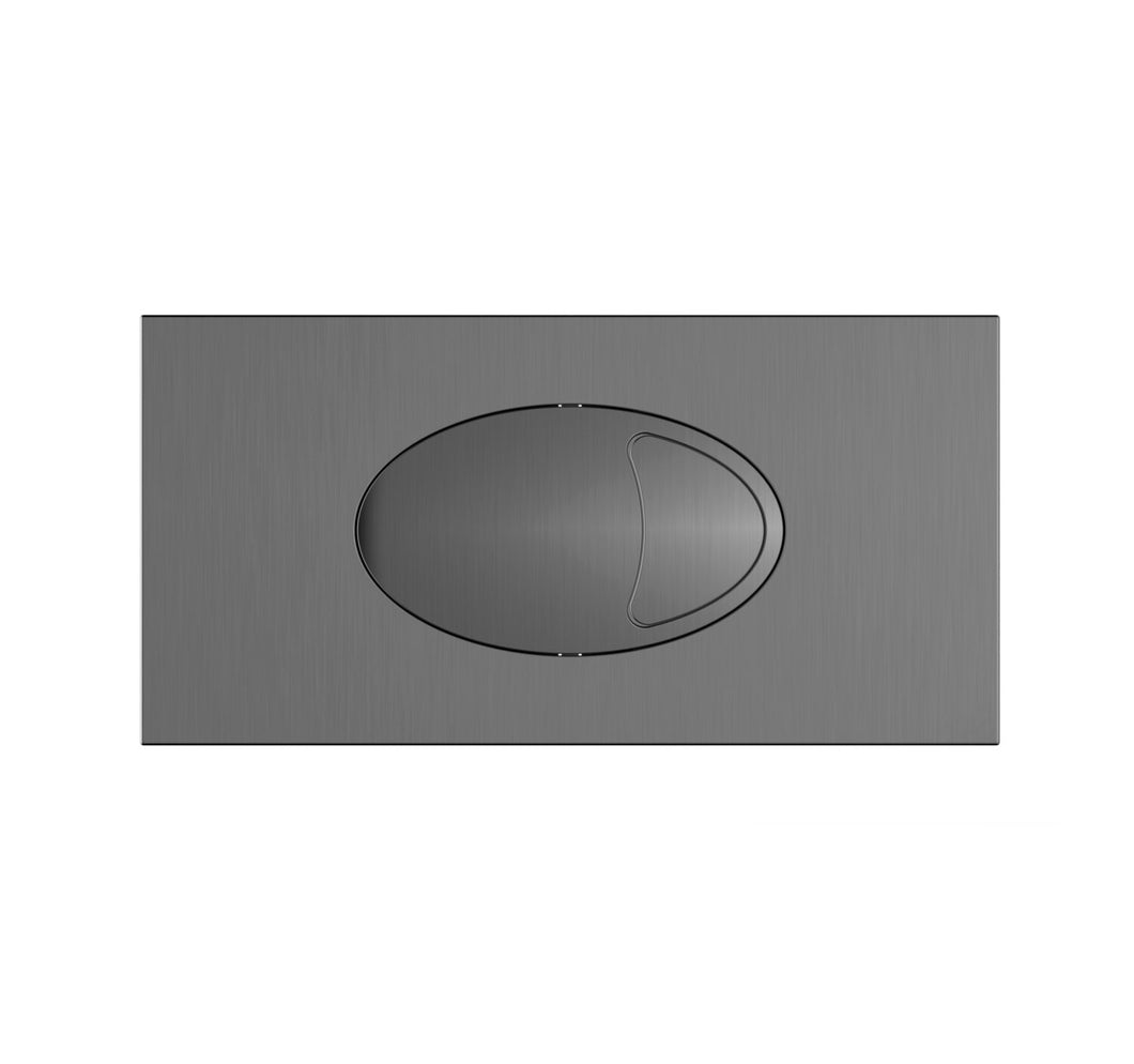 Vares-A Toilet Side/Bottom Feed Concealed Cistern Flush Button Only - 240 x 120mm - Gunmetal