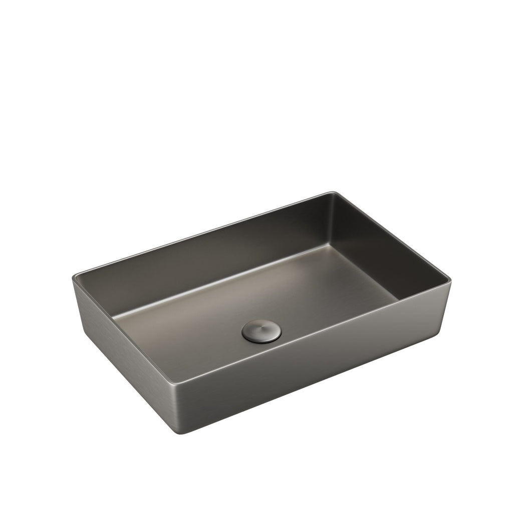 Bathroom Counter Top Basin Tray Bowl 520 x 340 x 110mm - Gunmetal