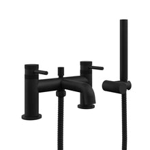 Load image into Gallery viewer, Desire Bathroom Knurled Bath Shower Mixer Taps - Black
