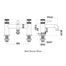 Load image into Gallery viewer, Desire Bathroom Knurled Bath Shower Mixer Taps - Brushed Brass
