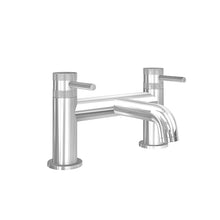 Load image into Gallery viewer, Desire Bathroom Knurled Bath Filler Taps - Chrome
