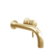 Load image into Gallery viewer, Desire Bathroom Knurled Wall Mounted Basin or Bath Taps - Brushed Brass
