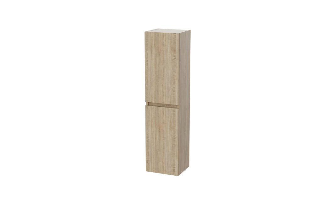 Corsica 300mm  Wall Hung Bathroom Handless 1200mm Tall Boy  - Somona Driftwood Oak