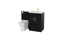 Load image into Gallery viewer, Corsica 1100mm L Shape Combination Furniture/Basin Complete Set Bathroom Unit &amp; Basin - Matt Black (Right Handed)
