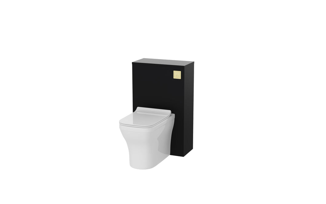 Corsica 500mm Bathroom Furniture WC Unit  - Matt Black