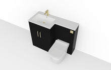 Load image into Gallery viewer, Corsica 1100mm L Shape Combination Furniture/Basin Complete Set Bathroom Unit &amp; Basin - Matt Black (Left Handed)

