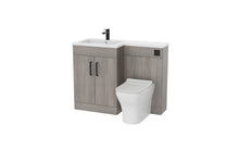 Load image into Gallery viewer, Corsica 1100mm L Shape Combination Furniture/Basin Complete Set Bathroom Unit &amp; Basin - Silver Oak   (Left or Right Handed)
