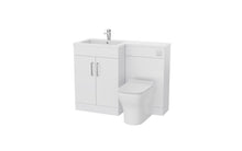 Load image into Gallery viewer, Corsica 1100mm L Shape Combination Furniture/Basin Complete Set Bathroom Unit &amp; Basin - Gloss White  (Left or Right Handed)
