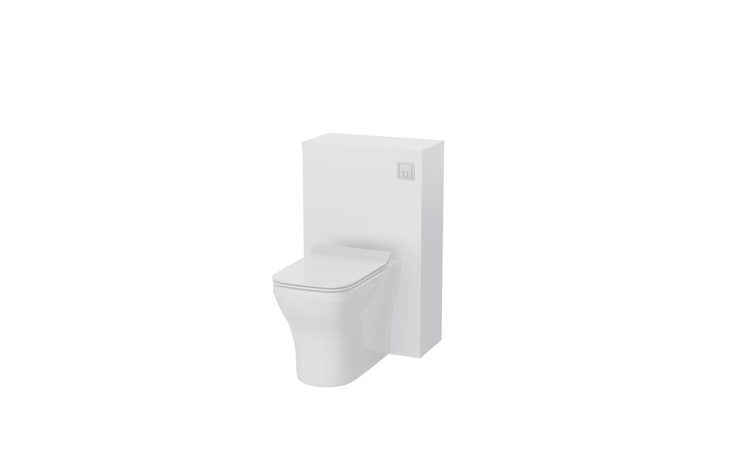 Corsica 500mm Bathroom Furniture WC Unit  - White Gloss