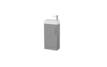 Load image into Gallery viewer, Corsica Plus - Corsica 400 x 200mm Shallow Cloakroom Floor Vanity Unit with Basin - Dust Grey
