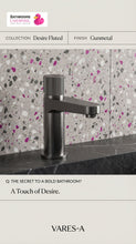 Load image into Gallery viewer, Desire Bathroom Fluted Mono Lever Basin Taps - Gunmetal
