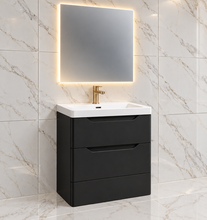Load image into Gallery viewer, Vares-A H2o 600mm 2 Handless Drawer Floor Waterproof Bathroom Unit - Black
