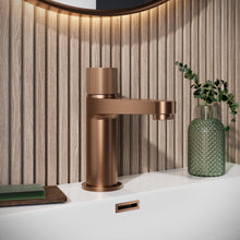 Load image into Gallery viewer, Desire Bathroom Fluted Mono Lever Basin Taps - Bronze

