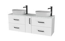 Load image into Gallery viewer, Haro 1400mm  Wall Hung 4 Drawer Middle 1 Door Bathroom Vanity Unit - Gloss White

